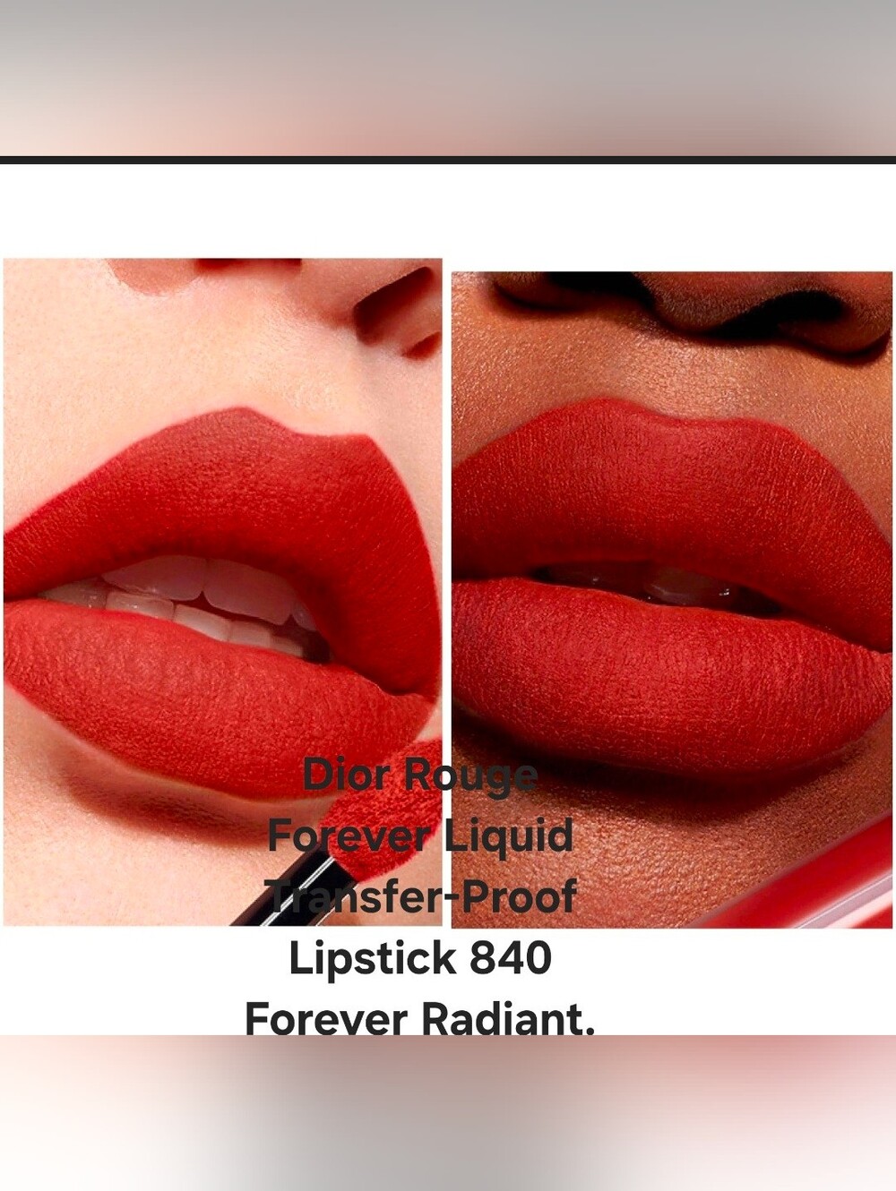 Dior Rouge Forever Liquid Transfer-Proof Lipstick 840 Forever Radiant. BNIB - Picture 5 of 5